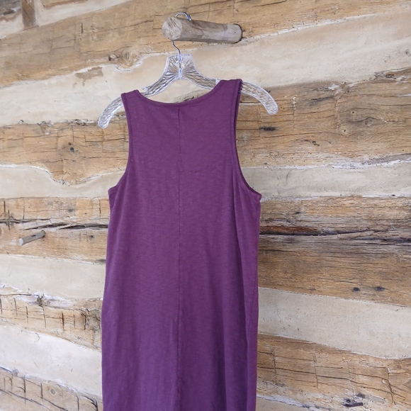 GAP Burgundy Sleeveless Cotton Maxi Dress Small - Picture 8 of 10